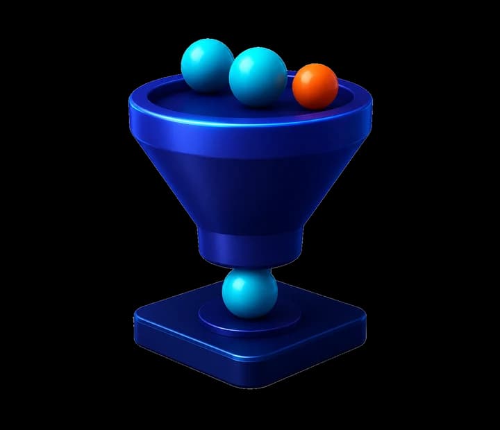 3D sales growth dashboard with pipeline and lead generation elements