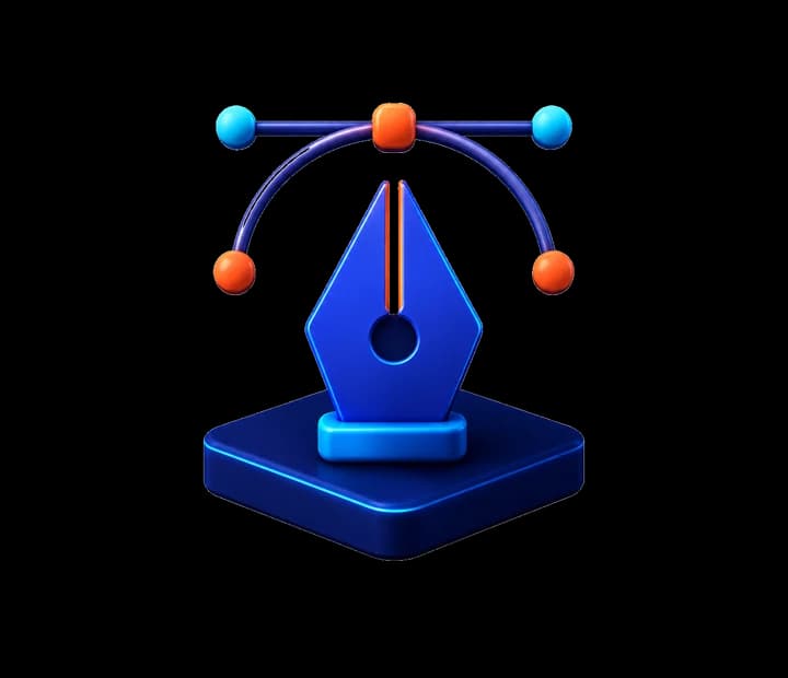 3D UI UX design interface with premium brand elements